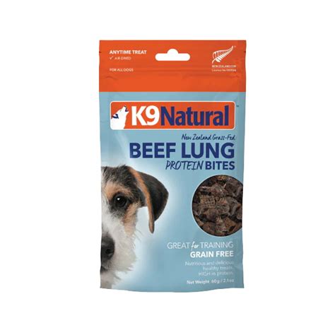 K9 Natural Beef Lung Protein Bites Air Dried Dog Treats 21 Oz Bag