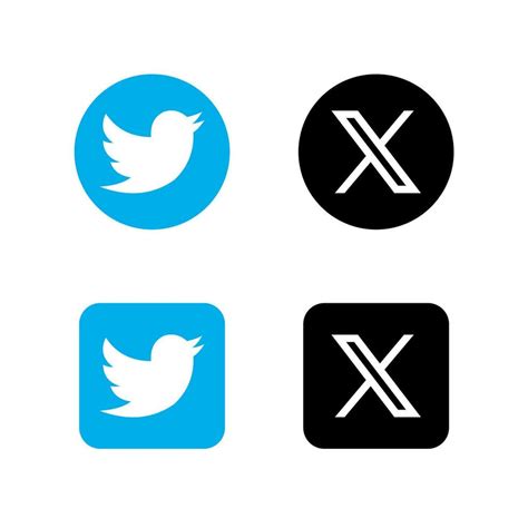 New And Old Twitter Logo Set Icon Vector Twitter Icon 27028709 Vector