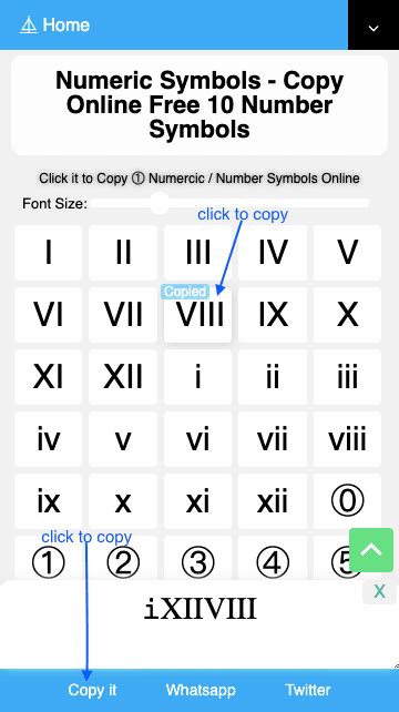 Numeric Symbols Copy Online Free 10 Number Symbols