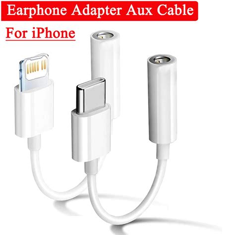 For Iphone Audio Adapter Cables Type C To 35mm Jack Earphone Cable Usb