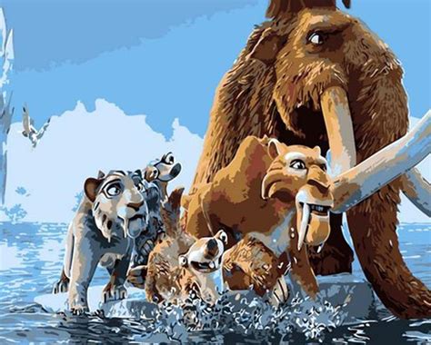 Ice Age Animals Cartoon And Animation Paint By Number Numeral Paint