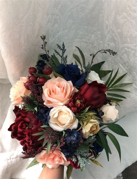 Essential florist guide of september flowers. Colors Wedding | Navy Blue and Burgundy September Wedding ...