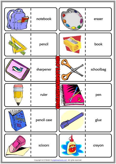 Classroom Objects Vocabulary In English With Games