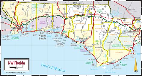 Florida Panhandle Road Map