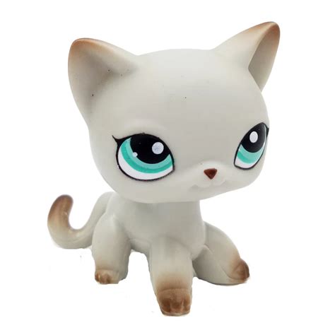 Pet Shop Lps Toys Cat 391 Mini Short Hair Standing Light Grey Kitten