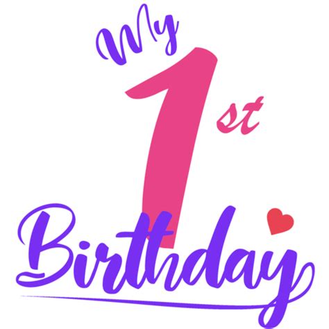 First Birthday Download Png Image