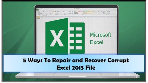 Ways To Repair And Recover Corrupt Excel File