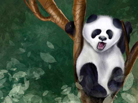 Artstation Sleepy Panda Illustration