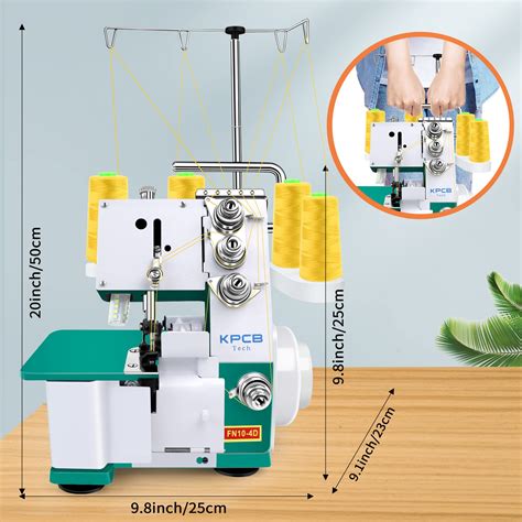 Kpcb Serger Sewing Machine Overlock Machines With Upgraded Led Light