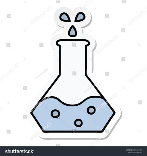 sticker of a cute cartoon science experiment #Ad , #Ad, #cute#sticker#cartoon#experiment | Cute ...