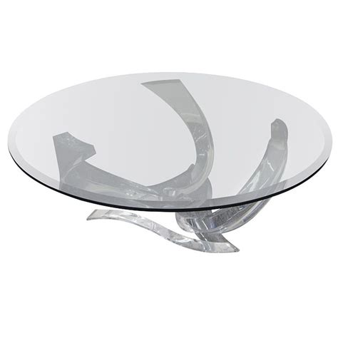 Living Room Stunning Thick Swirling Haziza Lucite Coffee Table