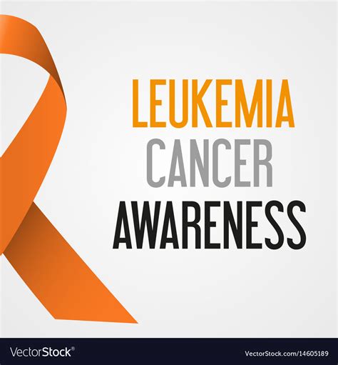 World Leukemia Cancer Day Awareness Poster Eps10 Vector Image