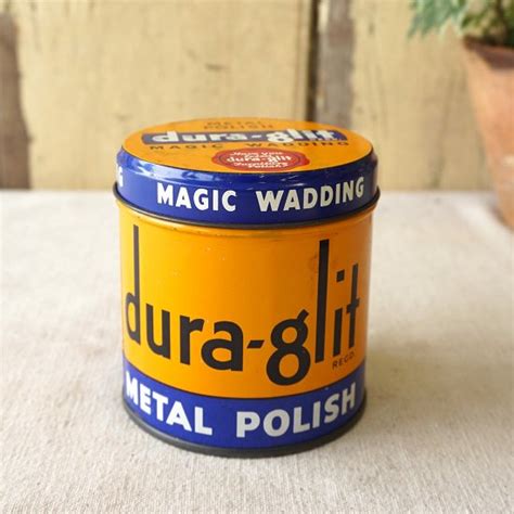 イギリス ヴィンテージ ブリキ缶 Dura Glit Metal Polish Drop Antiques ドロップアンティークス