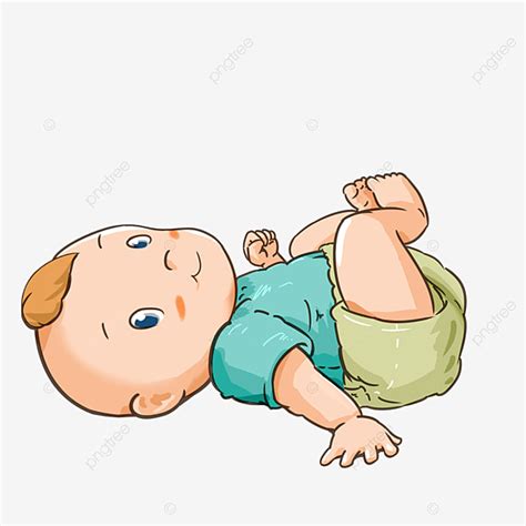 Lying Baby Baby Cartoon Baby Baby Lying Down Png Transparent Clipart