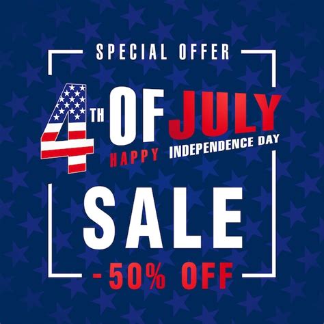 Premium Vector Happy Independence Day Usa Creative Sale Banner