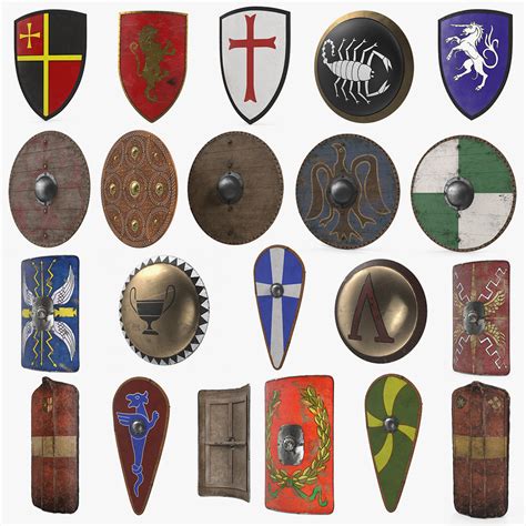 Medieval Shields 2 3d Model Turbosquid 1520301