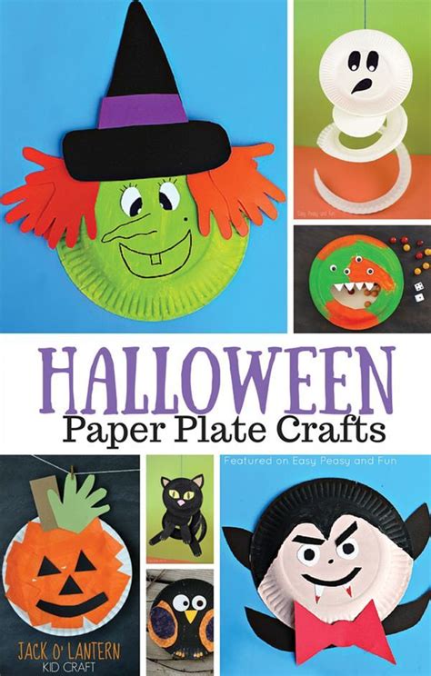 Halloween Paper Plate Crafts For Kids Halloween Arts And Crafts
