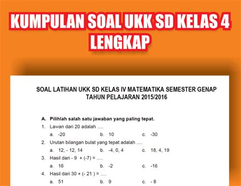 .semester genap saja, atau dapat merepresentasikan kd dalam kurun waktu satu tahun pelajaran (mencakup kd pada semester 1 dan semester 2). Kumpulan Latihan Soal UKK atau Ulangan Kenaikan Kelas ...