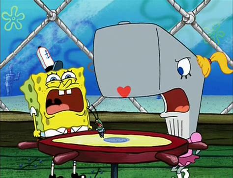 The customers and crew give a victory screech. SpongeBuddy Mania - SpongeBob Episode - The Algae's Always ...