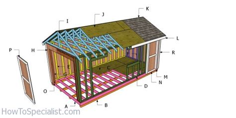 10x20 Gable Shed Roof Plans Howtospecialist How To Build Step By