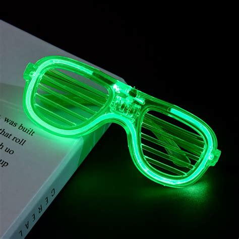 Heitepabg Led Glasses Light Up Glasses Led Shutter Shades Glasses For Teens Adult Birthday Neon