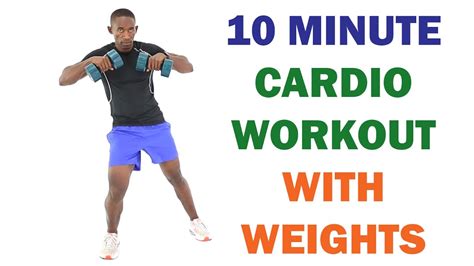 10 Minute Cardio Workout With Weights Indoor Walking Workout Youtube