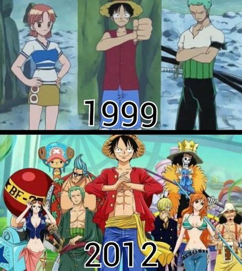 Anime Onepiece One Piece Anime Art Style Evolution
