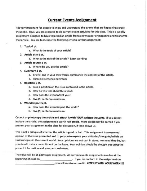 Current Events Worksheet Answers 2018