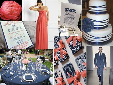 Navy And Coral Coral Wedding Colors Wedding Colors Blue Wedding