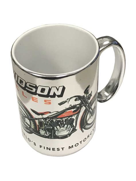 Harley Davidson Vintage Motorcycle Ceramic Coffee Mug 15oz Silver 3amep4900 Harley