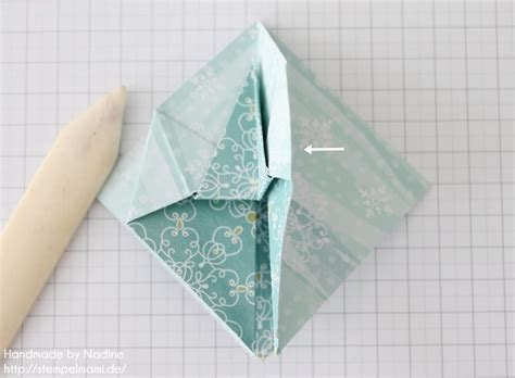 Anleitung schritt für schritt mit skizzen und text. Stampin Up Anleitung Tutorial Origami Box Schachtel ...