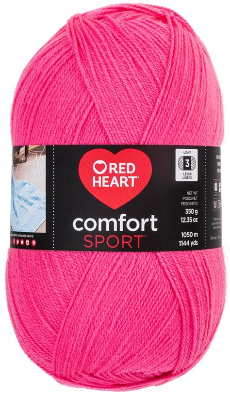 Red Heart Comfort Sport Yarn Hot Pink