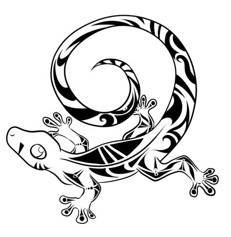 Gecko Drawing Template At Explore Collection Of