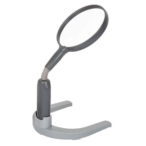 Practical desk magnifier featuring a wide quality acrylic lens (diameter: Stalwart 7.5 in. 2-LED Desktop 2x Adjustable Magnifier ...