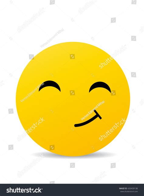 Modern Yellow Laughing Happy Smile Stock Vector Illustration 420439138