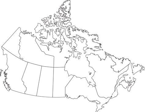 Printable Blank Map Of Canada Web In Maps School