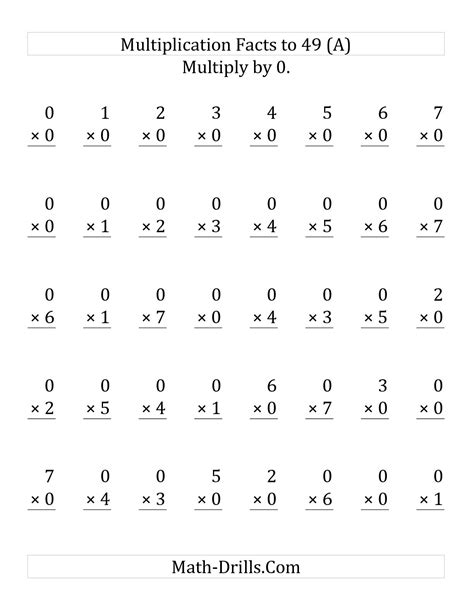 18 Multiplication Worksheets 0