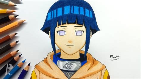 Drawing Hinata Hyuga With Colour Pencils Naruto Budget Art