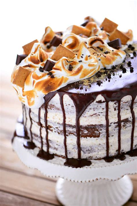 Showstopping Smores Cake With Tender Layers Of Chocolate Cake And