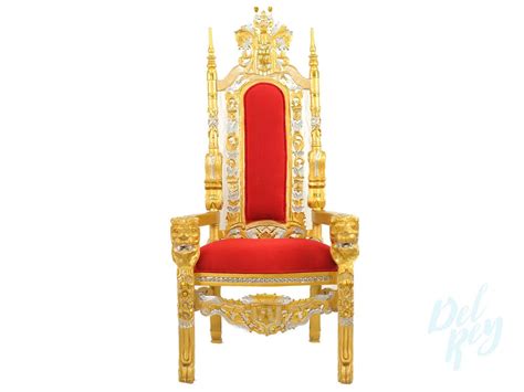 King Solomon Royal Throne Chair Gold Gold Ubicaciondepersonascdmxgobmx