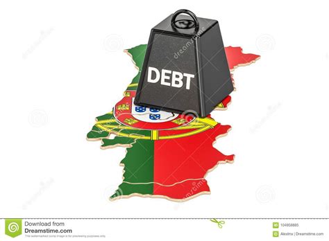 portuguese national debt or budget deficit financial crisis con stock image image of debt