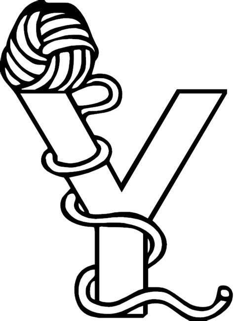 Letter y coloring pages from free printable alphabet coloring pages for kids best. Letter Y Alphabet Coloring Page
