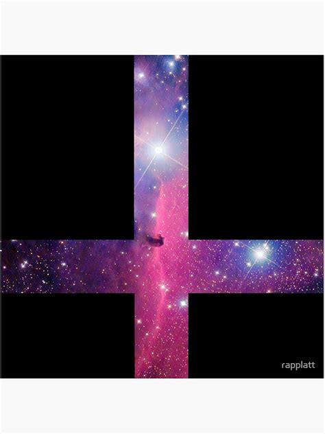 Purple Galaxy Inverted Cross Throw Pillow For Sale By Rapplatt