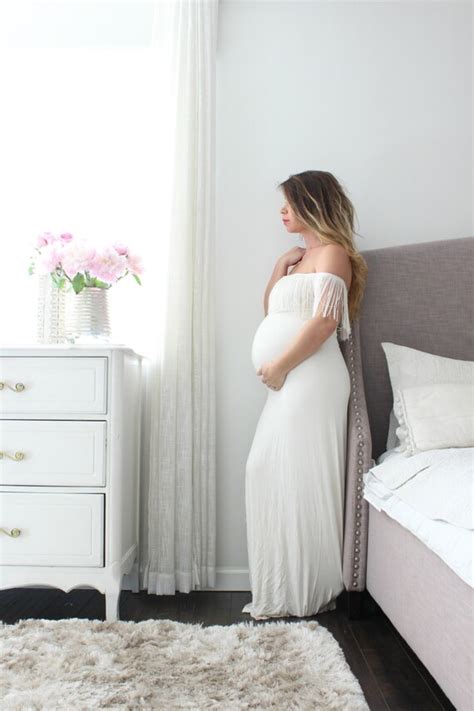 Items Similar To Maternity Gown White Maternity Dresslong Maxi Dress