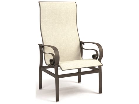Click here for reviews and recommendations on these patio furniture sets. Homecrest Emory Sling Aluminum High Back Dining Arm Chair | 2M379