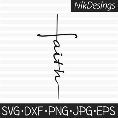 Purchasing this file you agree to not sell or share the file, but the file can be used by you for personal and commercial use! Faith Cross svg cut file, faith cross clipart, faith svg ...