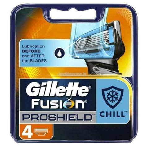 gillette fusion5 proshield chill razor blades 4 pack healthwise