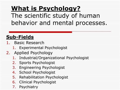 Ppt What Is Psychology The Scientific Study Of Human Behavior And