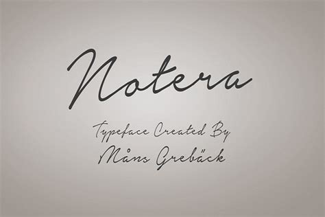 ดาวน์โหลด Notera Handwritten Signature Font Ttf