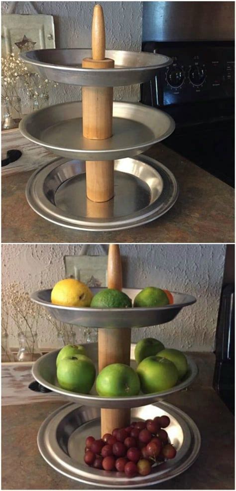 16 Fun And Decorative Repurposing Ideas For Old Rolling Pins Rolling Pin Crafts Tiered Tray